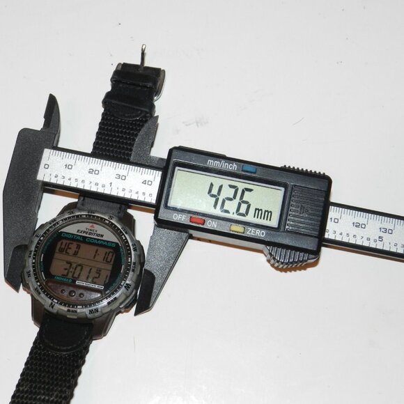 Vintage Timex Expedition Digital Compass Watch Men Black Strap Band New Battery - Picture 7 of 14